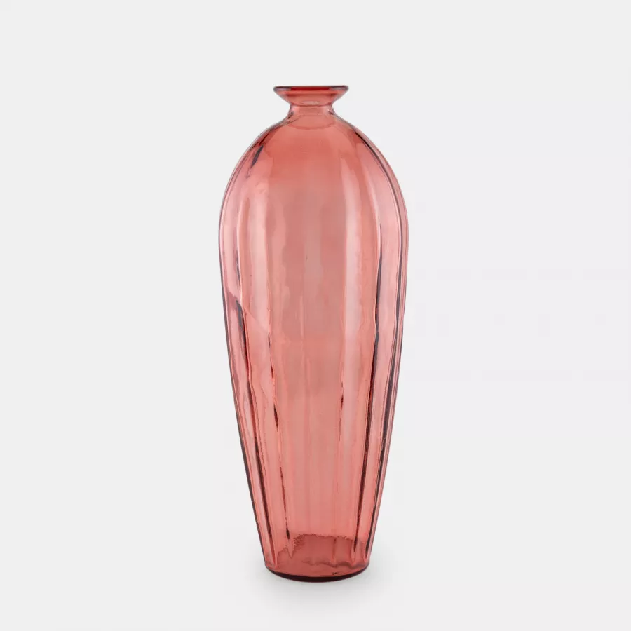 Vaso h 56 cm in vetro riciclato rosa - Sloy