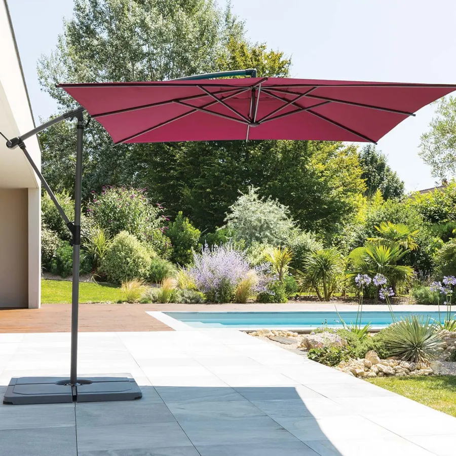 Mendler - Ombrellone Parasole Decentrato Hwc-a96 3x3m Antracite