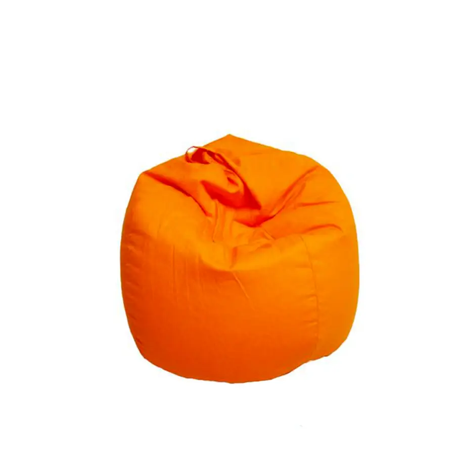 Pouf poltrona a sacco 65 cm arancio imbottita per interni e per