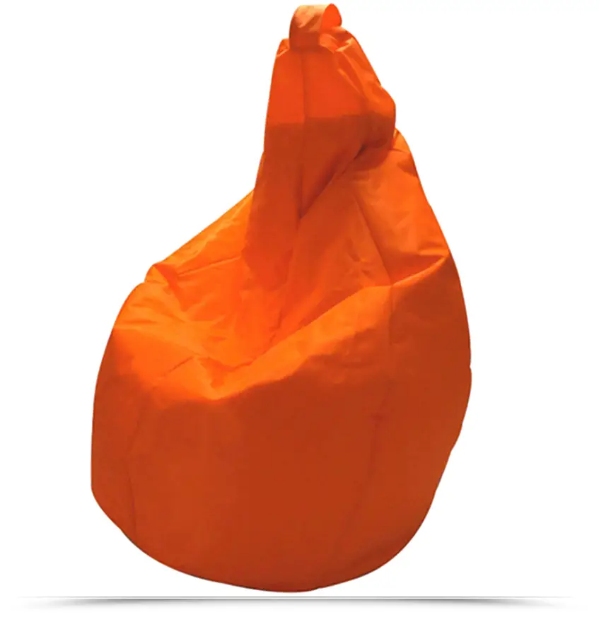 Pouf cuscino sacco 80 cm arancio poltrona anatomica per esterni o interni