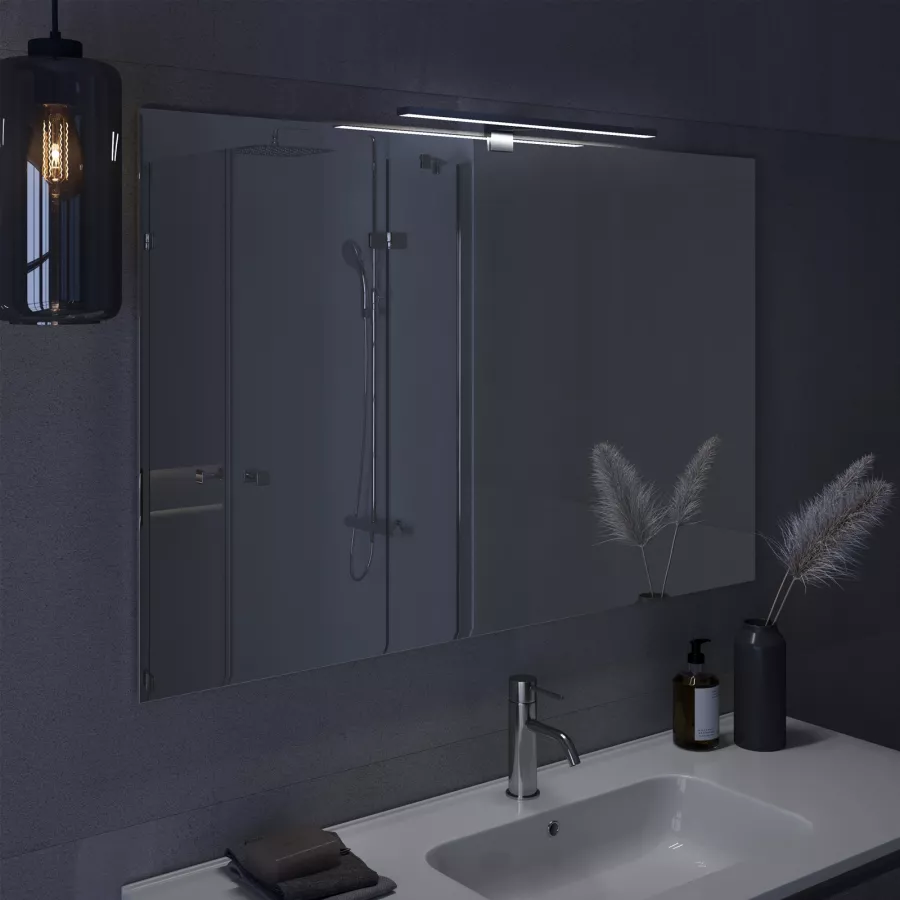 Applique LED 45 cm per specchio da bagno luce bianca fredda cromato