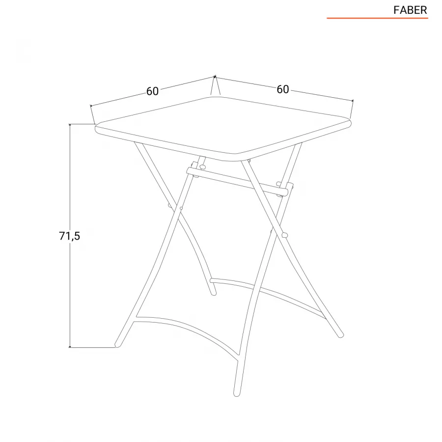 Set bistrot tavolo pieghevole 60x60 cm e 2 sedie in acciaio verde bosco -  Faber