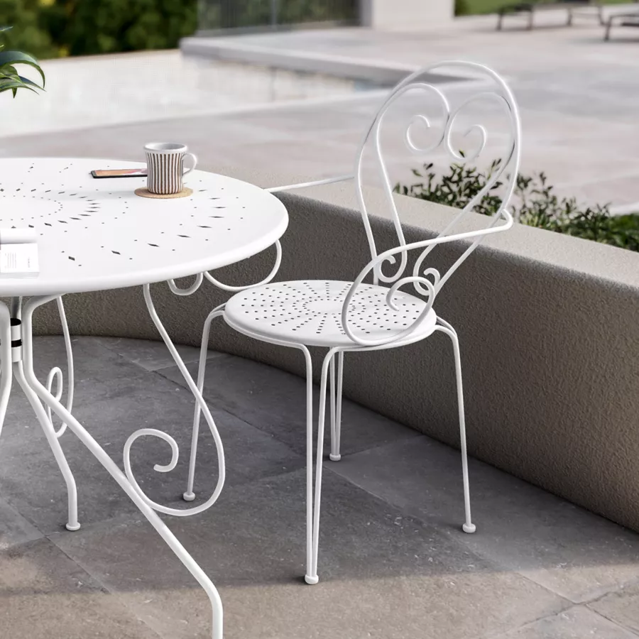 Set Tavolo Rotondo e Sedie Cucina,Tavolino e Sedie da Esterno,Tavolo da  Giardino con Sedie,Combinazione di Tavolo e Sedia da Soggiorno, con  Schienale, Diametro 80 cm, per Caffetteria,Reception in Uffi : :  Casa