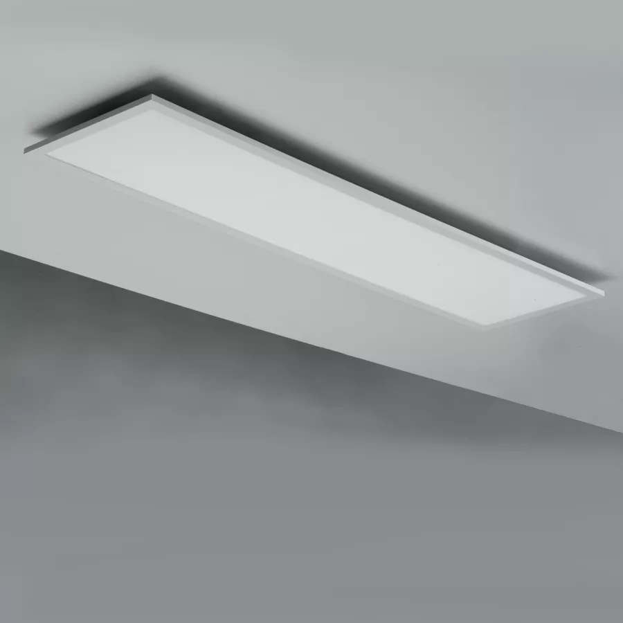 Pannello led con sensore lux 119,5x29,5 cm in alluminio bianco con  diffusore acrilico