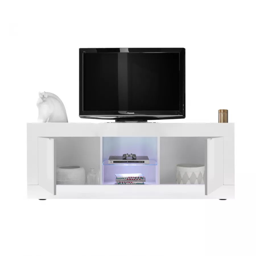 homiuse 180x35x40 cm Mobiletto Basso Mobili TV Soggiorno con 2 Ante e Luci  LED Arredamento Mobile TV Porta TV da Tavolo Soggiorno Mobiletto TV Grigio  Cemento Credenza in Truciolato : : Elettronica