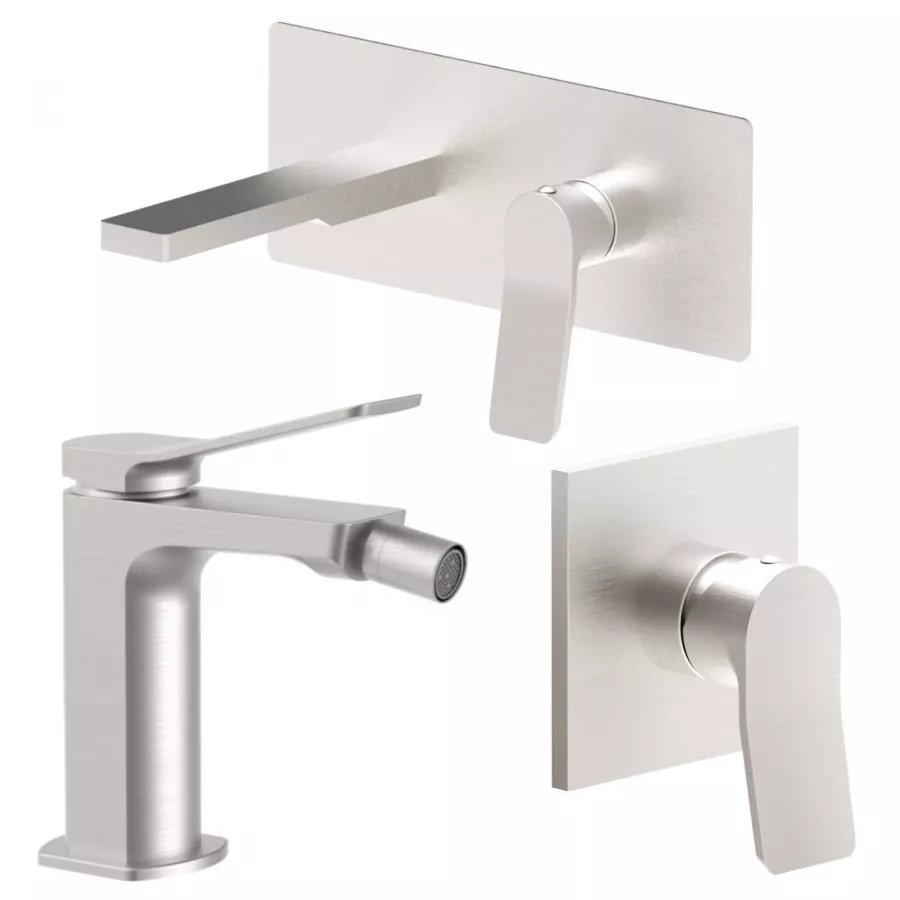 Set Miscelatore Lavabo Bocca 20 Cm E Bidet Con Incasso Doccia ...