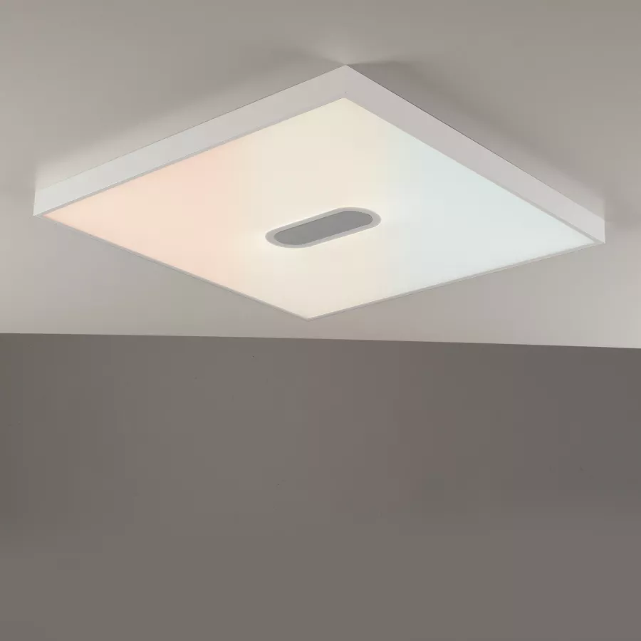 Pannello led sospeso 59,5x59,5 cm in alluminio bianco con diffusore acrilico