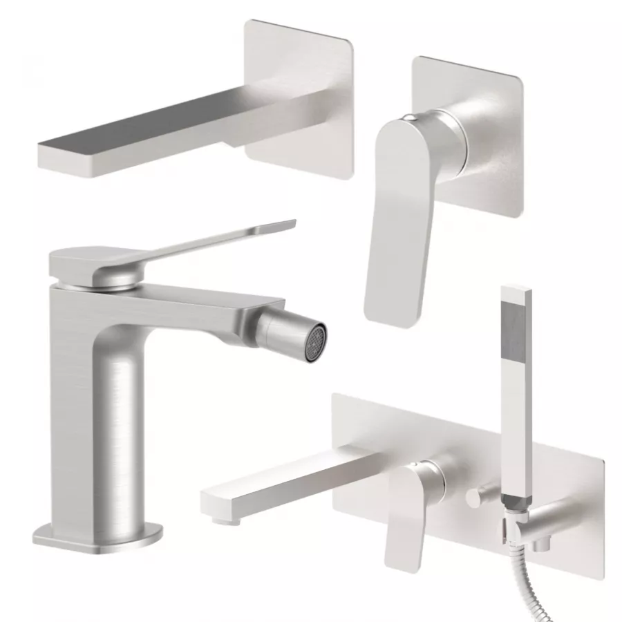 Set Miscelatore Lavabo X Cm Bocca Cm Con Bidet Ed Incasso Vasca