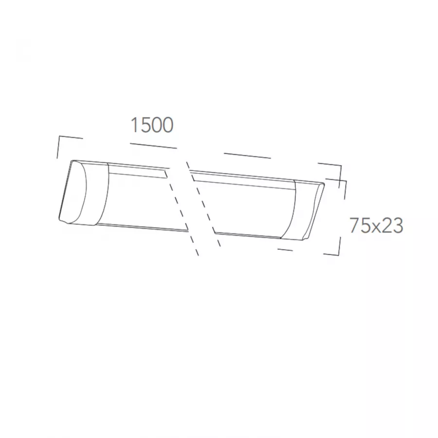 Barra led sottopensile cucina plafoniera tubo 40 50 60 120 150 cm luce a  scelta