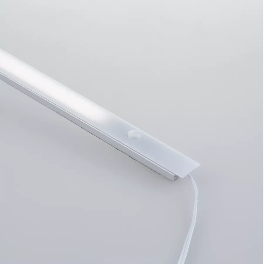 Sotto pensile led 91,5 cm in alluminio bianco con sensore di movimento