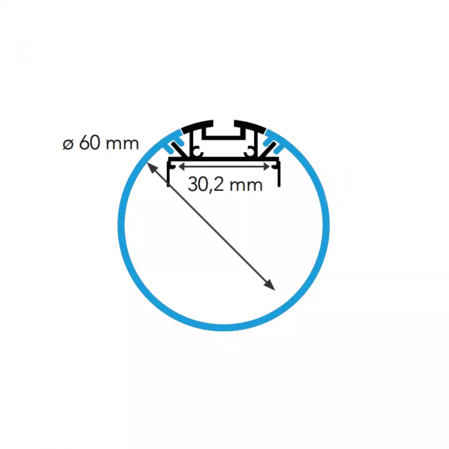 Profilo led angolare 30 / 60 gradi