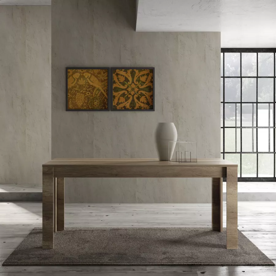 Komodo Wood tavolo allungabile da pranzo 90x160-240cm in legno noce scuro