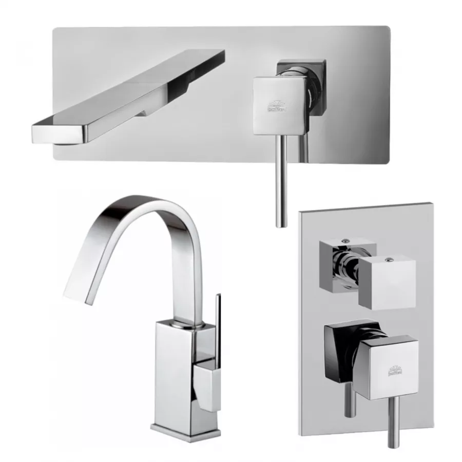 Set Miscelatore Incasso Lavabo Bocca 20 Cm E Bidet Con Incasso Doccia 3 ...