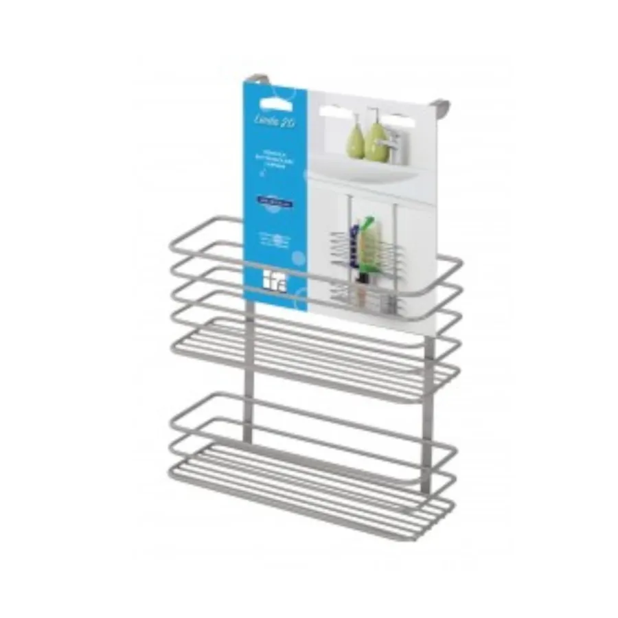 Organizer per doccia per parete doccia e asta doccia e soffione doccia Lava nero | Leroy Merlin