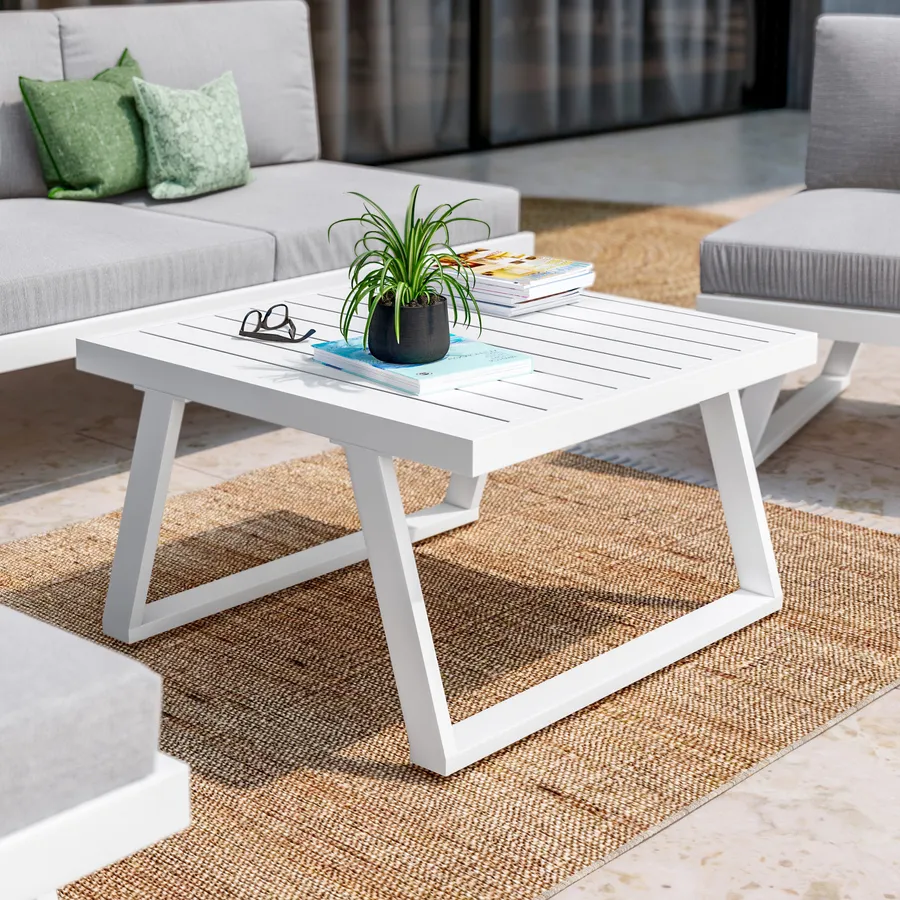 Pyonic Set Di 2 Federe Per Cuscini Impermeabili Per Esterni, Quadrate 45x45 Cm, Bianche, Con Cerniera Invisibile, Per Patio E Giardino