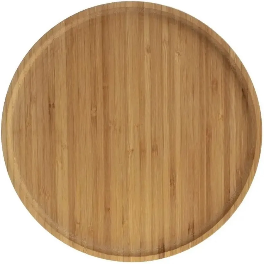 Vassoio in bambù e beige 40 x 40x 35 cm