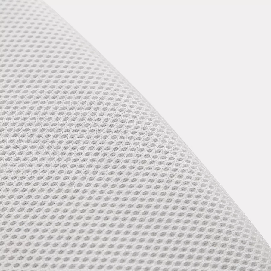 Sedia da ufficio girevole in tessuto mesh bianco e schienale traspirante  con base cromata - Storex