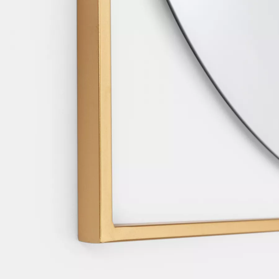 Specchio con cornice in foglia oro rotondo 70 cm art 1065-a serie la  progetto