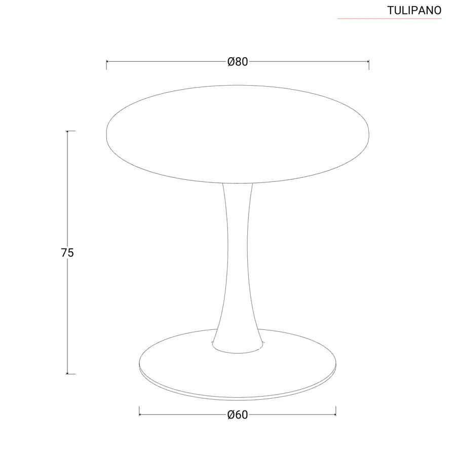 Giantex Tavolo Da Pranzo Rotondo Tulipano Nero 81 Cm – Moderno Con Base A Piedistallo In Metallo