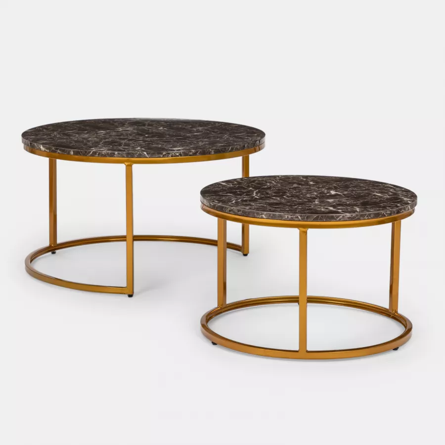 Tavolino marmo e oro cm diametro 42h.60 nuovo art.52058 consegna  gratuita
