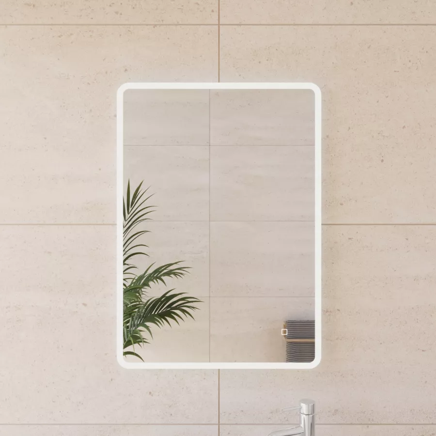 Specchio bagno con luce 70x50 cm con lampada led ed accensione touch