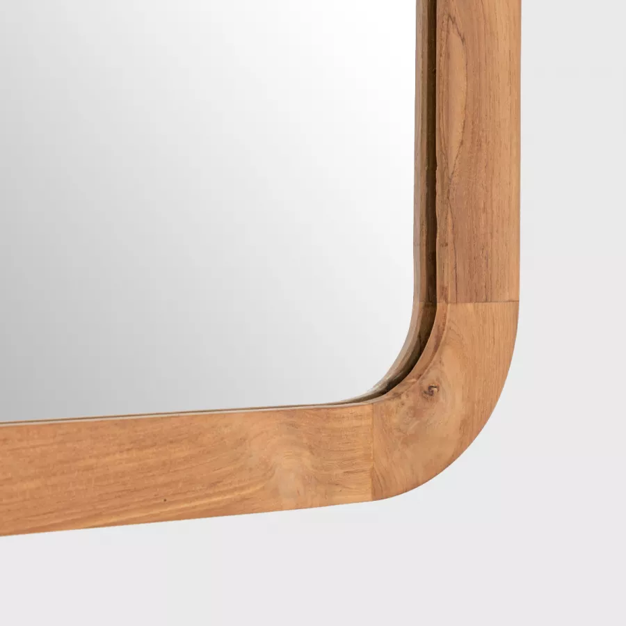 Specchio 50x70 cm con cornice in teak naturale