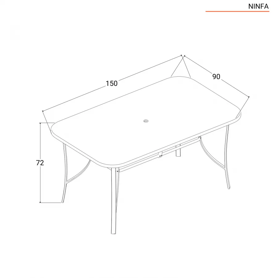 Set pranzo tavolo con top in vetro 150x90 cm e 4 sedie con braccioli in  acciaio