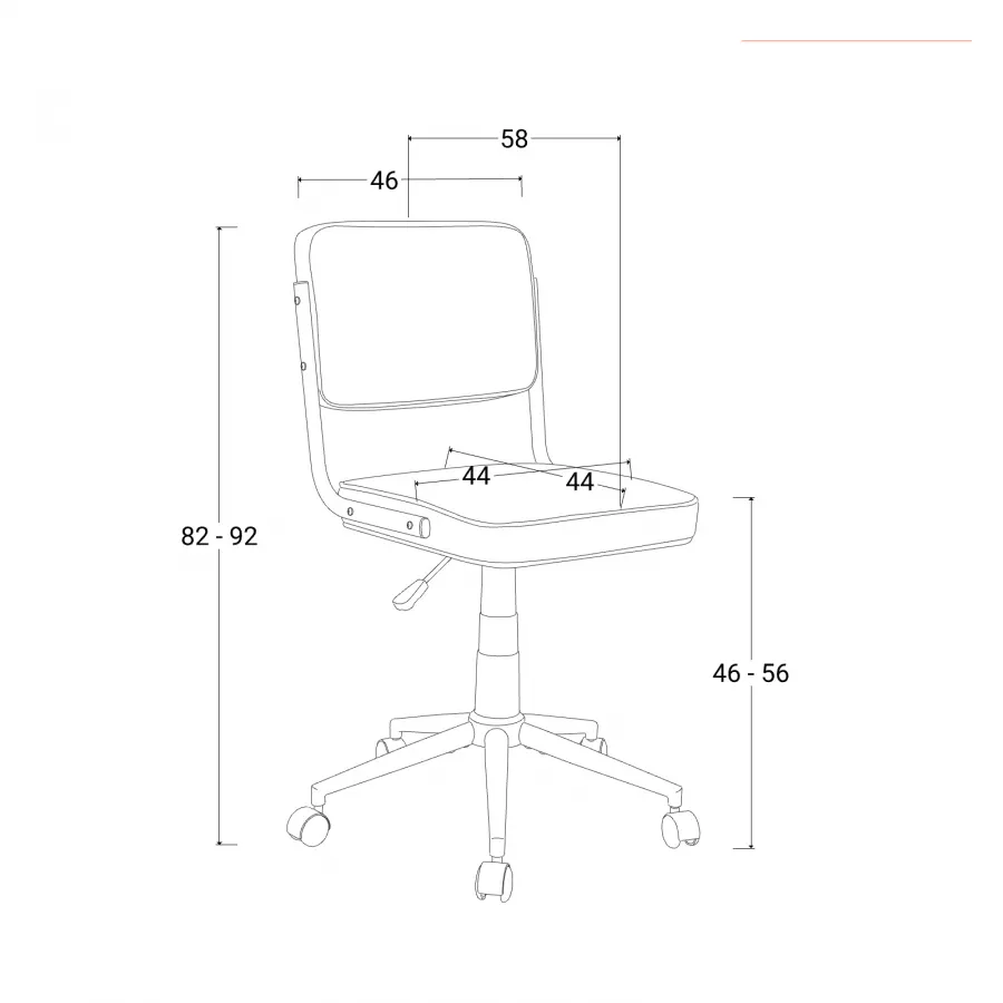 Samira - Sedia Da Ufficio Girevole, Sedia Da Scrivania Viola Con Rotelle Mod. Sally - Foto 7