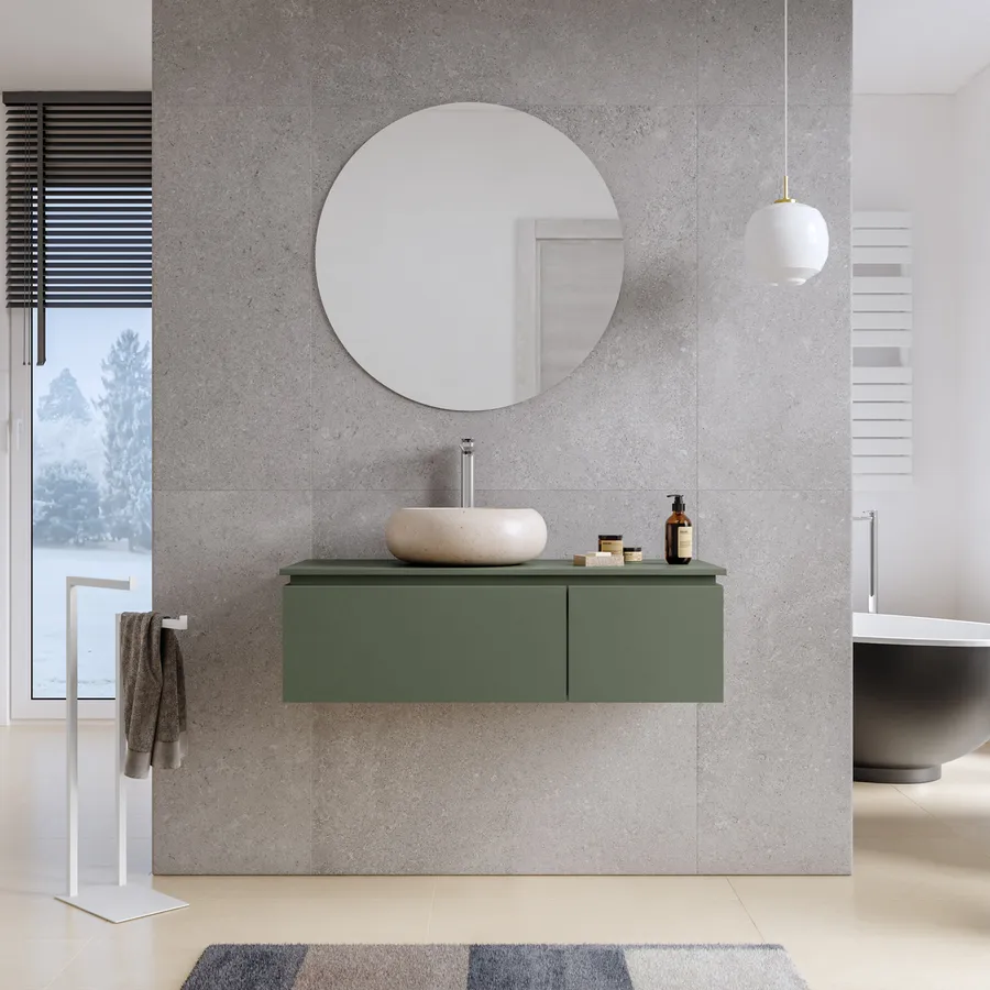 Lavabo Pieghevole Portatile Per Cucina, Bagno E Campeggio | Verde | Diametro 32 Cm