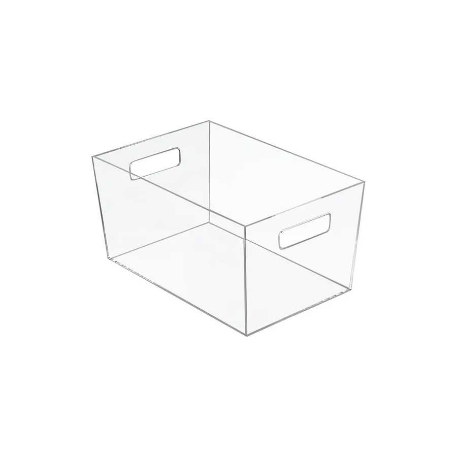 2 Scatole Porta Documenti Trasparenti In PP 31x22x5 Cm Impilabili Per Fogli A4 E Riviste - 2