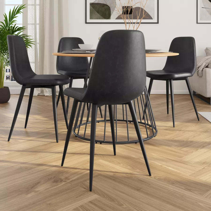 ML-Design Set di 2 Sedie per Sala da Pranzo Antracite con