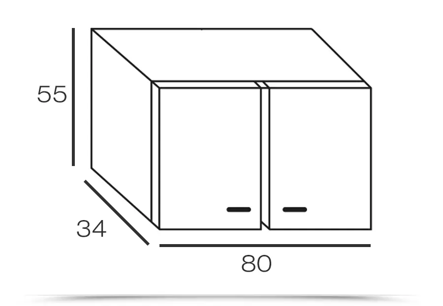 Mobile scolapiatti per cucina bianco 80 cm doppia anta due ripiani