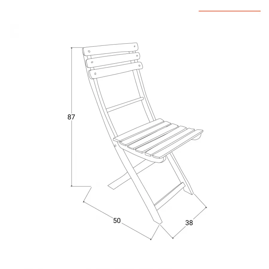 Set pranzo con tavolo pieghevole 150x90 cm e 4 sedie pieghevoli in legno di  acacia- Paja