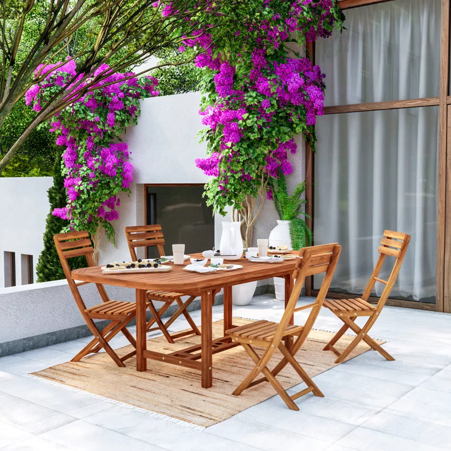 Da Pranzo Tavolo Tavolo Pieghevole Sedie Set Tavolo Allungabile