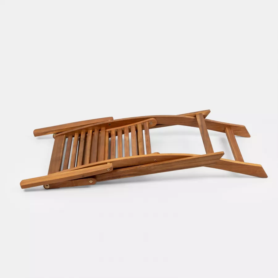 Set pranzo tavolo allungabile 120/160x80 cm e 4 sedie con braccioli  pieghevoli in legno di
