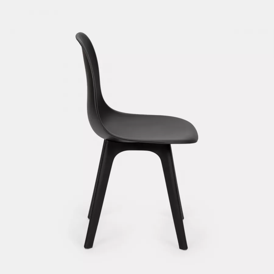 4 Sedie Paris Impilabili In Polipropilene Antracite - Per Interni Ed Esterni - Foto 5