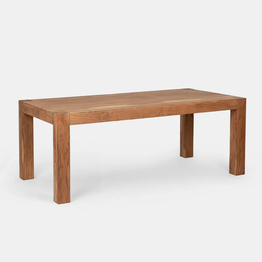 Tavolo Da Pranzo In Legno Di Pino Massiccio - 70x120 Cm | Design Rustico E Resistente Per Cucina O Sala Da Pranzo - Foto 2