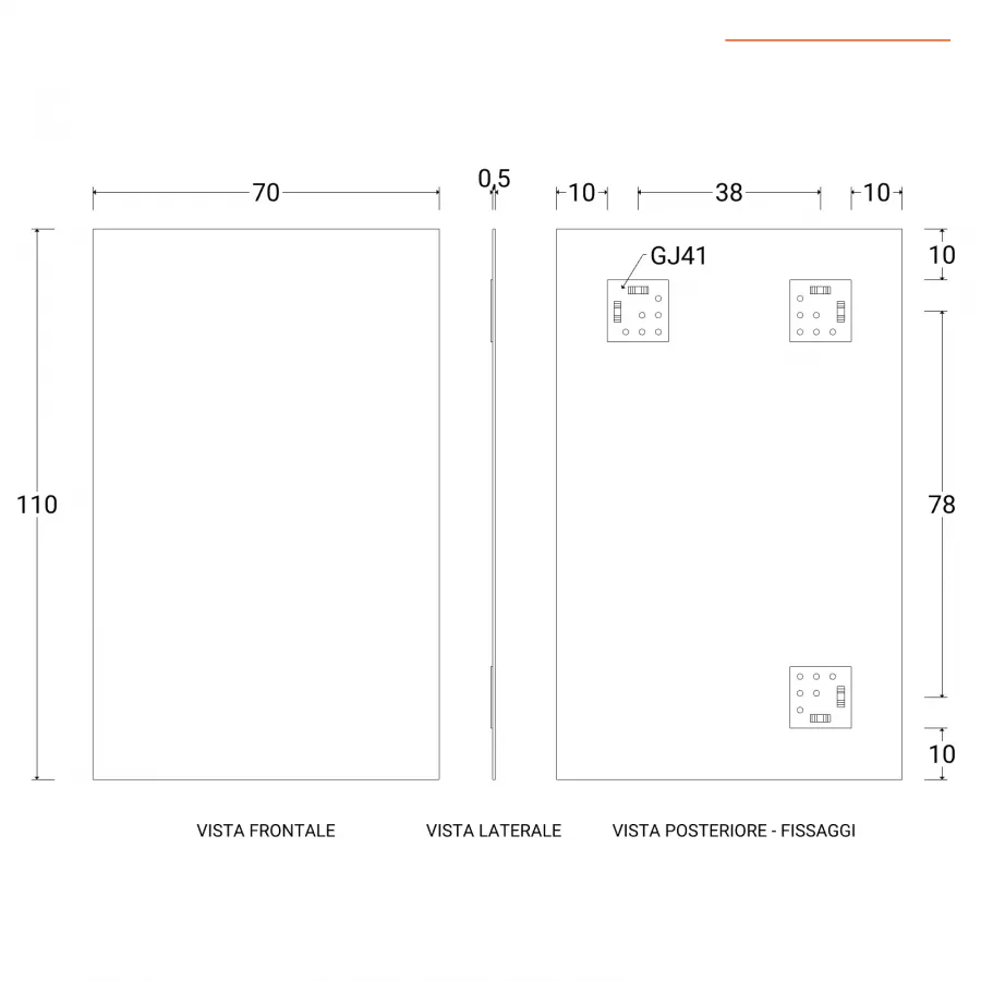 Mobile bagno a terra 120 cm nero e rovere con top lavabo e specchio - Axis