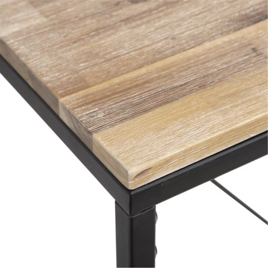 Tavolo da pranzo alto 115x98h cm in legno di acacia e metallo - Floyd