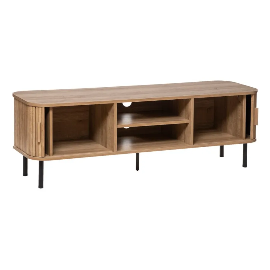 Mueble Tv Otta Madera Maciza Pino Marrón Blanco 113,5x43x57 Cm Vidaxl Con Ofertas En - 11