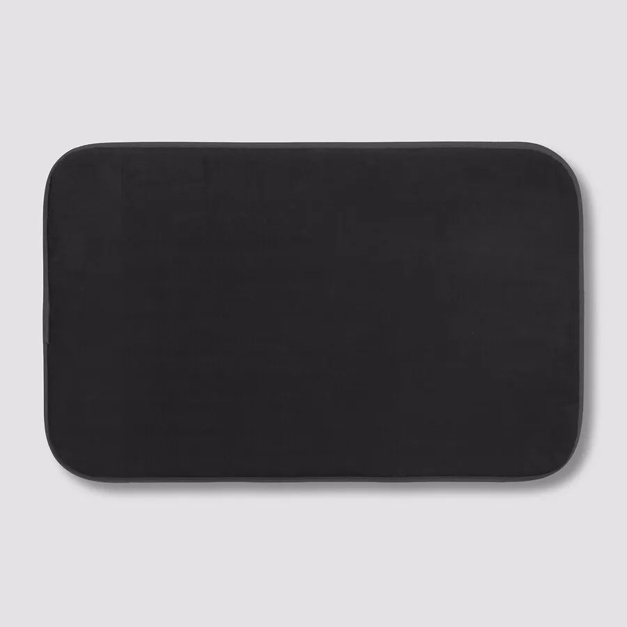 Tappeto per bagno in memory foam antiscivolo 50x80 cm nero