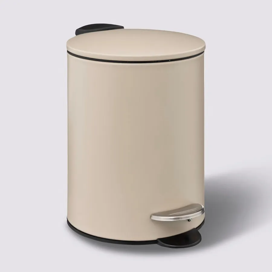 Cestino Portarifiuti 3 Litri In Metallo Nero Con Pedale E Coperchio Soft Close - Adelina - Foto 5