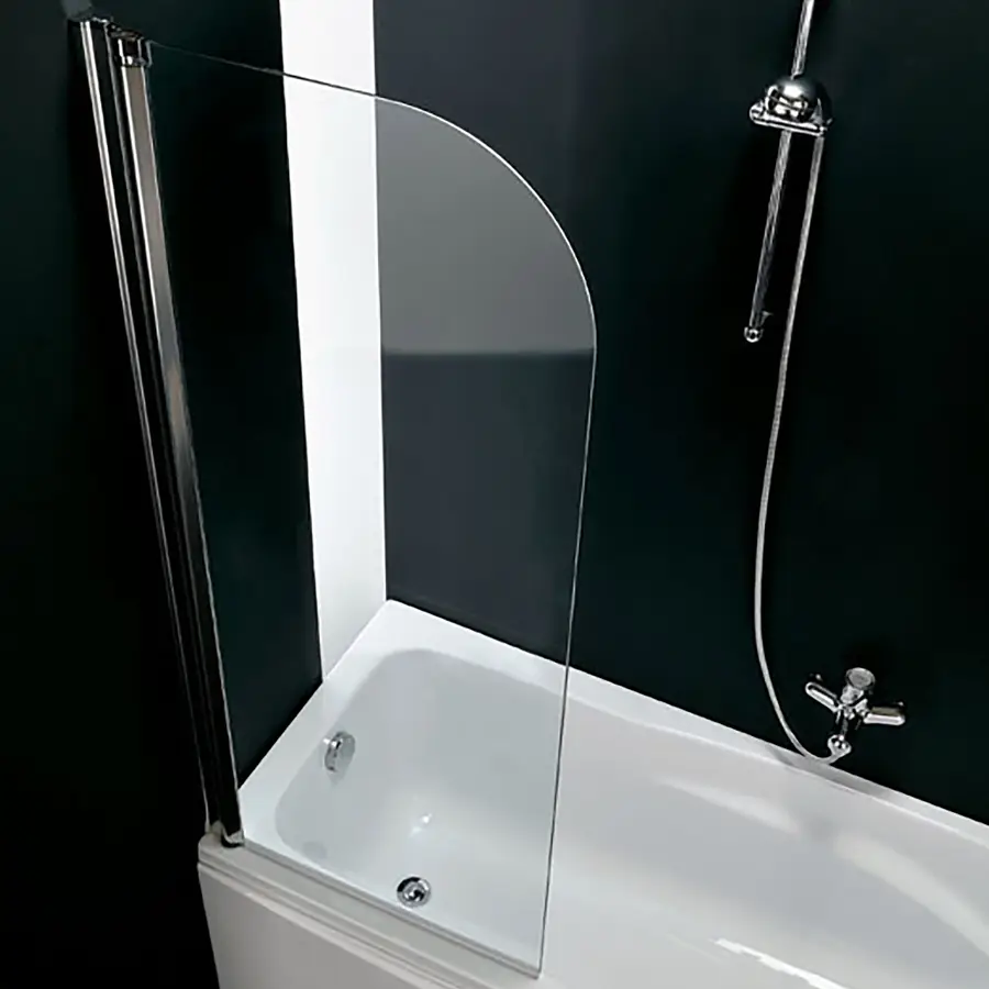 Parete per vasca da bagno girevole sinistra 67 cm trasparente anticalcare