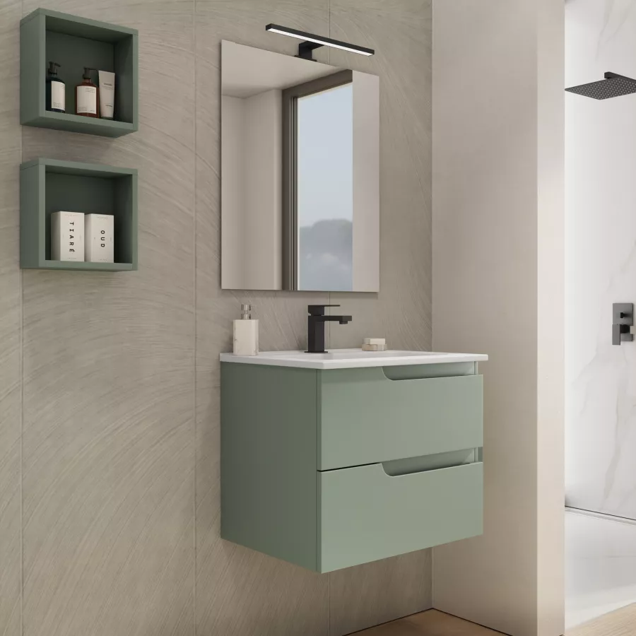 Composizione mobile bagno sospeso moderno 60 cm ALTEA con colonna