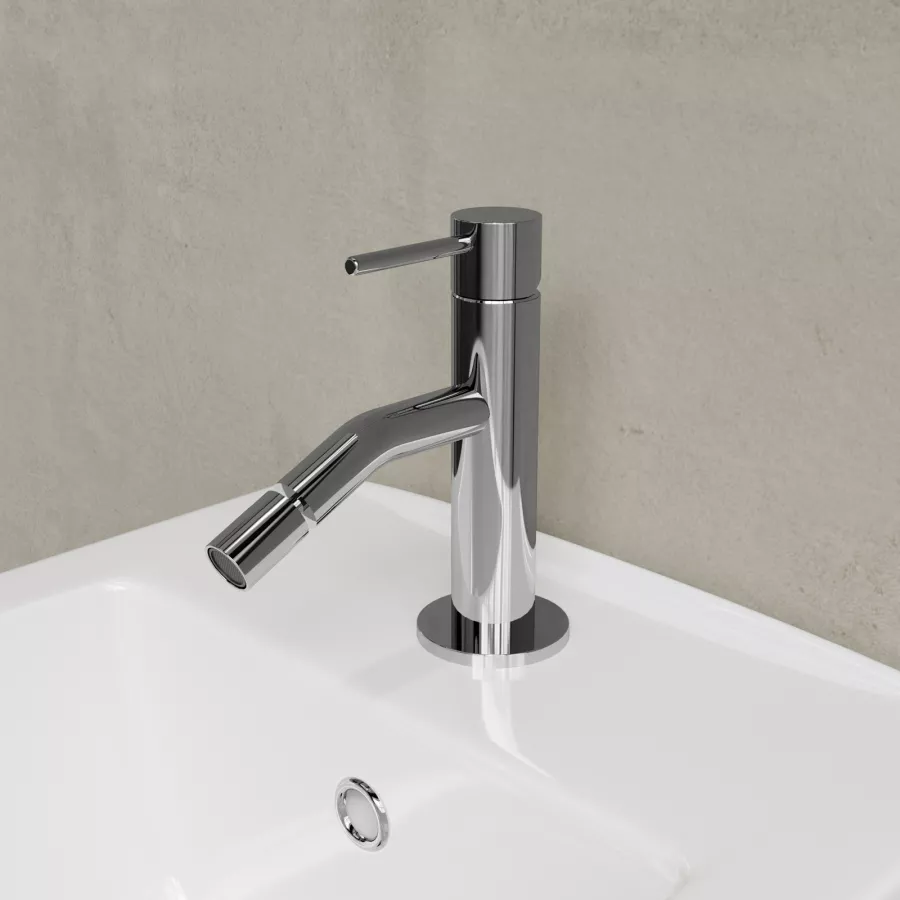 Set miscelatore lavabo a incasso canna 19 cm con bidet e incasso doccia  cromato - Sand