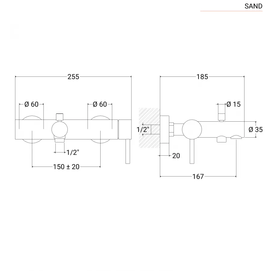 RENO23 art. 180360B Miscelatore bidet con scarico 11/4