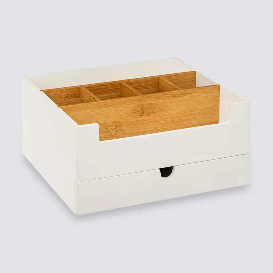 Specchio da parete legno bianco sporco 63 x 94 cm BAUGY