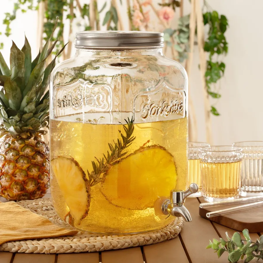Distributore Di Bevande In Vetro Da 2 Galloni (8 Litri) Per Feste - Decanter Per Acqua O Succhi - 3