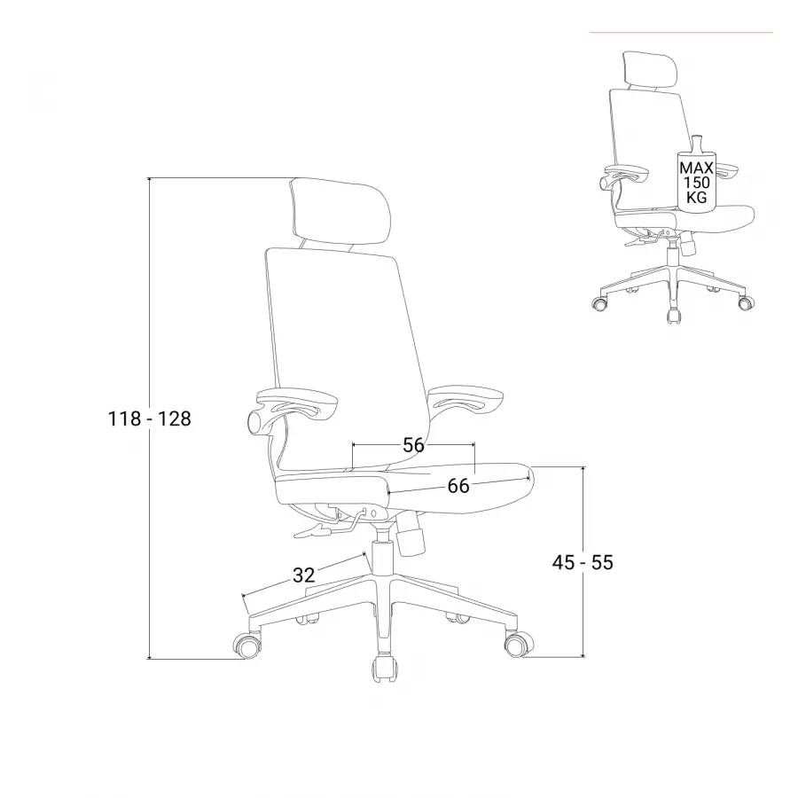 Supporto Girevole per TV 66 Portata Max 80 kg Nero