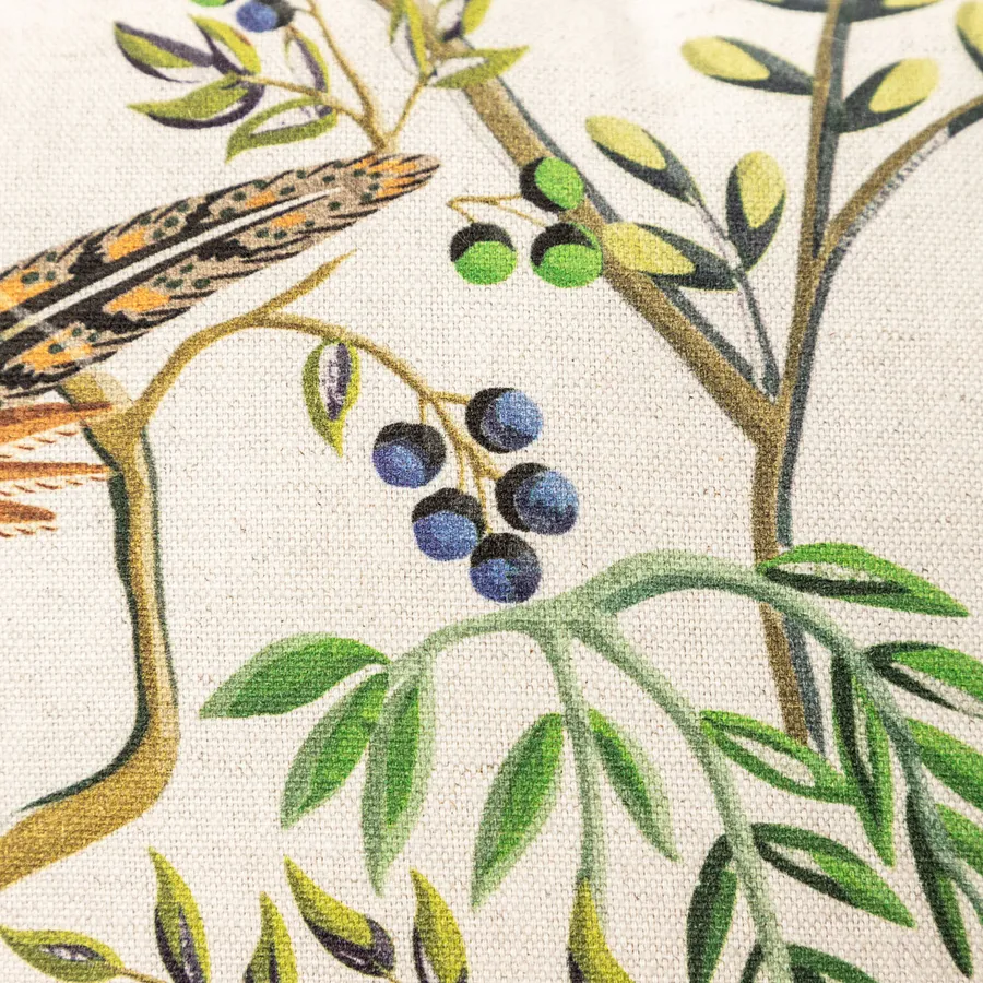 Set Di 4 Federe Cuscino Decorative BAOKU 45x45 Cm: Cotone E Lino, Motivo Bianco E Verde, Con Cerniera